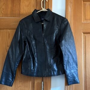 GAP Women's Black Leather Jacket